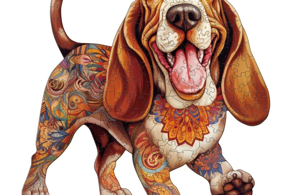 Puslespil i træ – bassethund 2 66d2edad05353