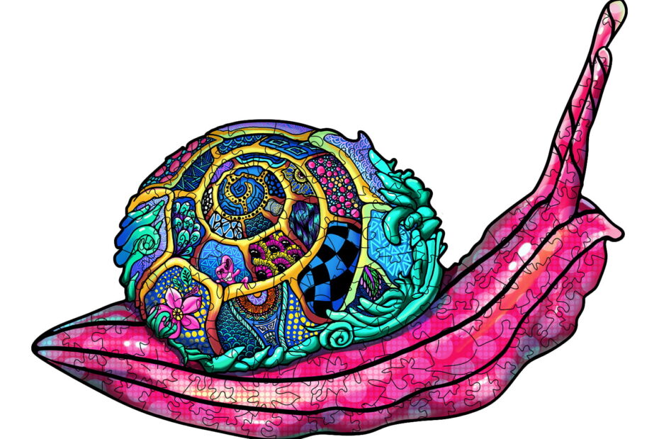 Puslespil i træ – FARVERIG SNAIL 66d2afb4d51e1