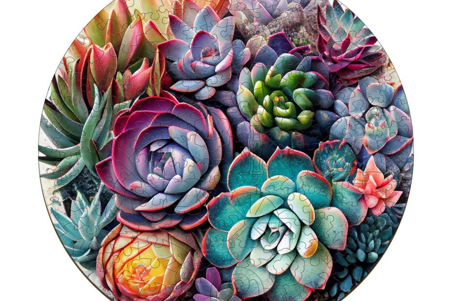 Puslespil af træ – sukkulent plante 1 66d01bb48118b
