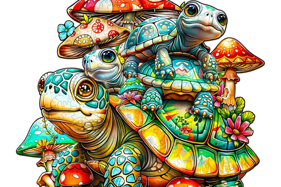Træpuslespil – Skildpaddefamilie 66d1f60f8f207