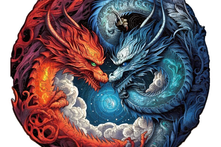 Puslespil i træ – Yin-Yang Dragon-2 66cfd390ae644