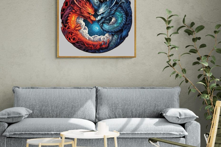 The Harmony of Yin and Yang: Udforsk Dragon Jigsaw Puzzle 66d2f3c87a890