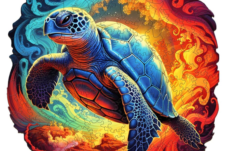 Puslespil i træ – Yin Yang-skildpadde 66d21f7e085c5