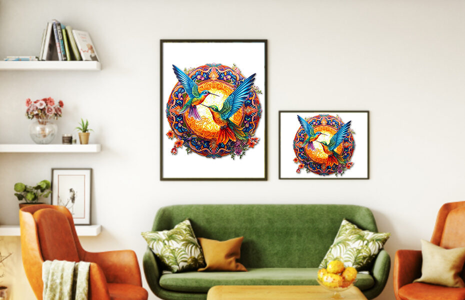 Transform Your Space: The Artistic Appeal of Hummingbird Wooden Puslespil som vægkunst 66ddfe488b481