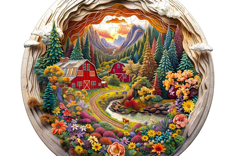 Træpuslespil – 3D Farm 66eed2776b036