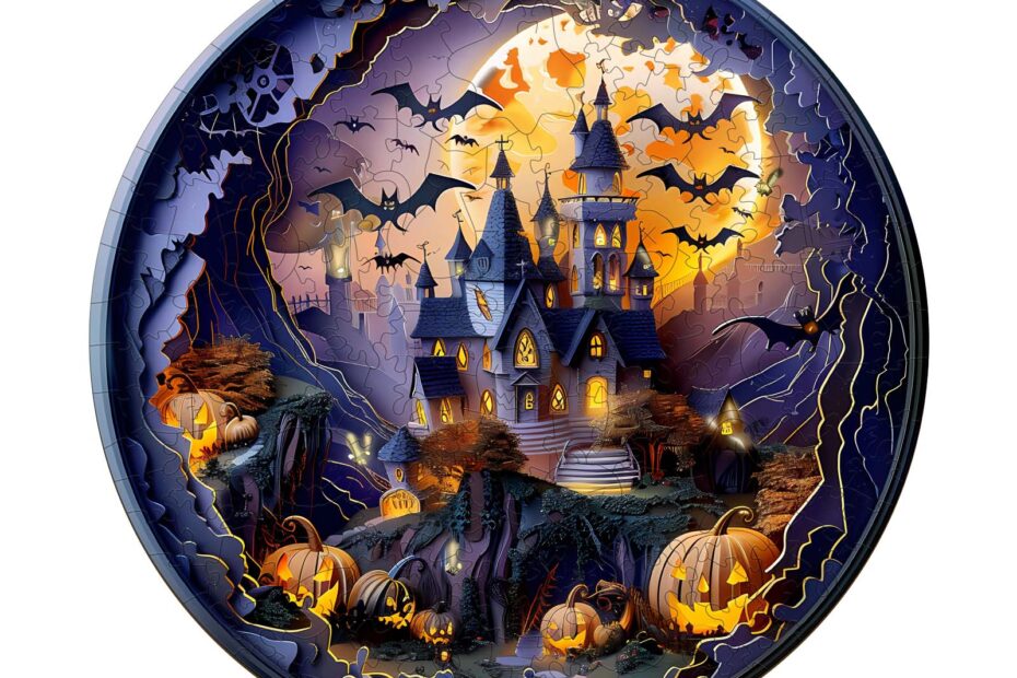 Træpuslespil-3D Halloween Castle 2 66ee37c7d0728