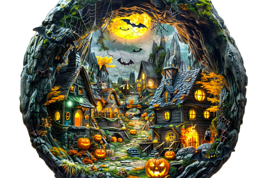 Træ puslespil-3D Halloween Night 66dbedd3a534b