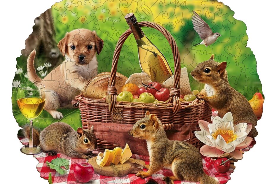 Træpuslespil – Animal Picnic 66e61ee46e4df