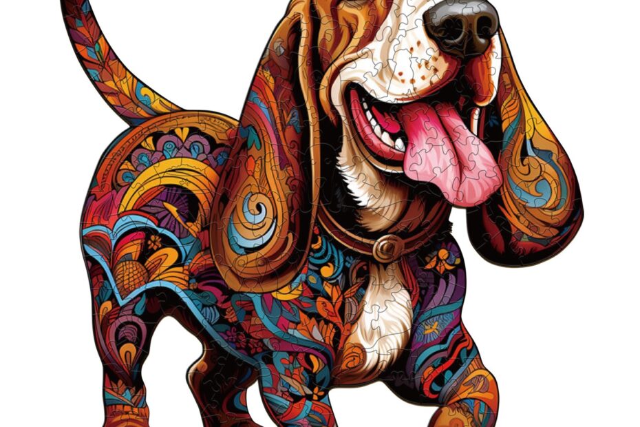 Puslespil i træ – bassethund 1 66e4636a94b91
