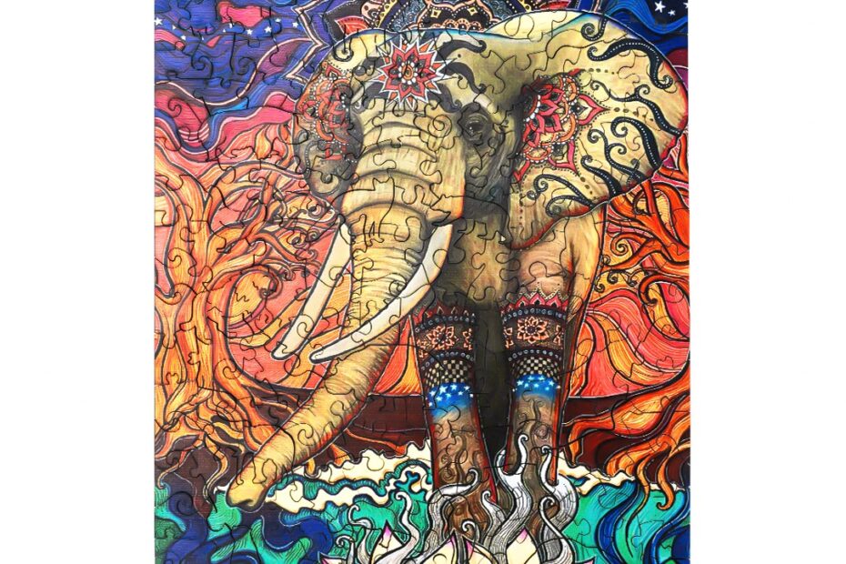 Puslespil i træ-BOHEMIAN ELEPHANT 66e768feec711