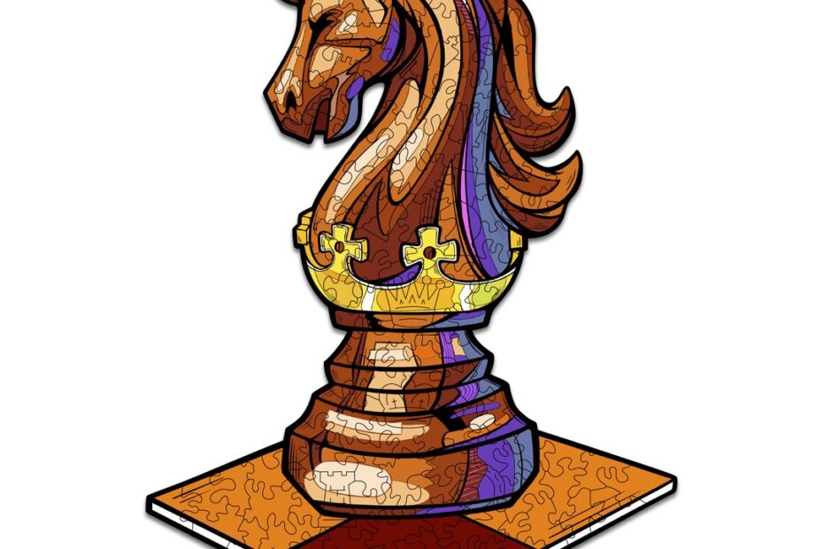 Puslespil i træ-CHESS KNIGHT 66ecced70023a