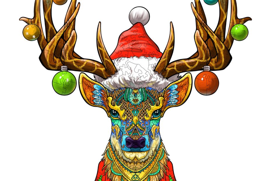 Puslespil i træ-CHRISTMAS ELK 66e90576bad14
