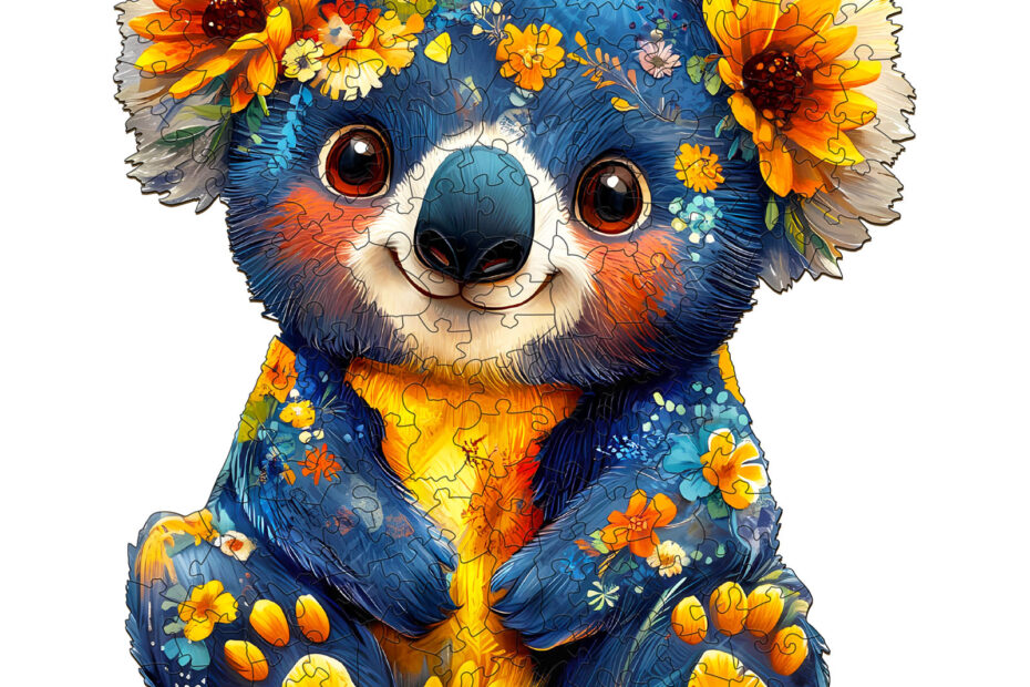Træpuslespil – farverig koala 66ef0607157af
