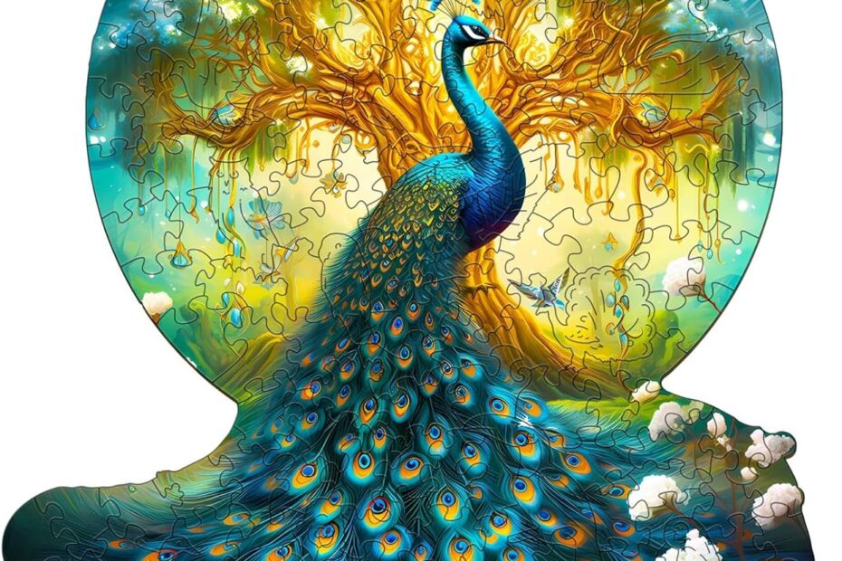 Puslespil i træ – Noble Peacock 66ec86a4348e6