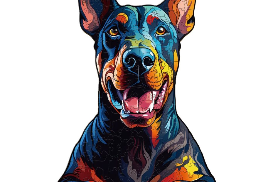 Puslespil i træ-Doberman Pinscher 66ea8d4069ac9