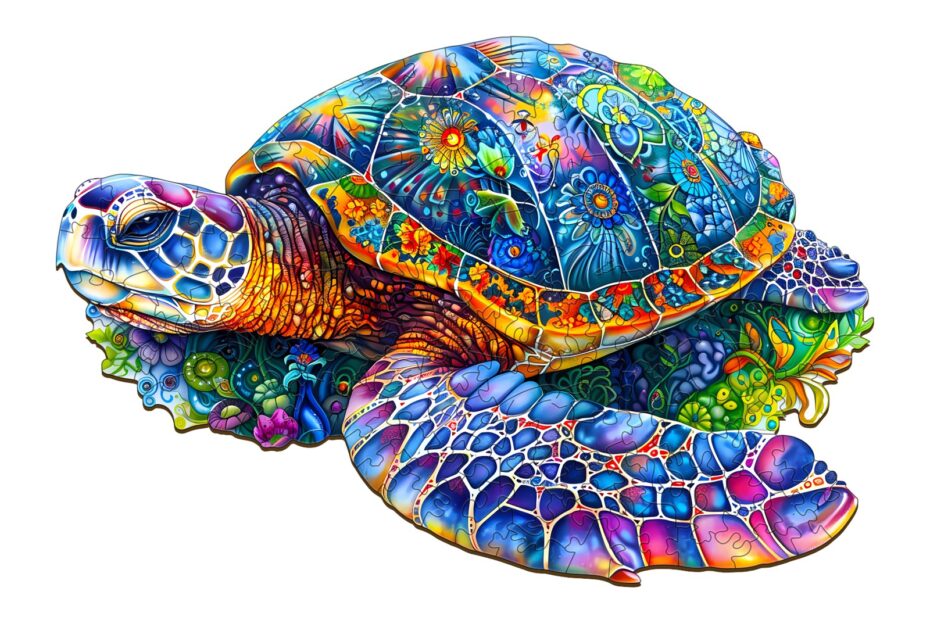 Træpuslespil – Fantasy Turtle 66ddd2740f973