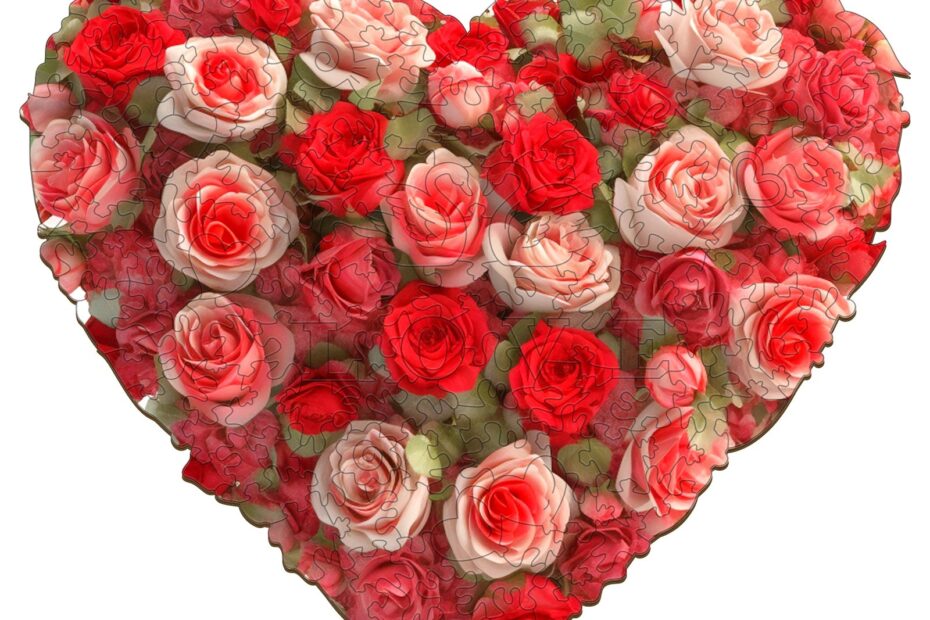 Puslespil i træ – BLOMSTERHJERTE 1 66d5824928335