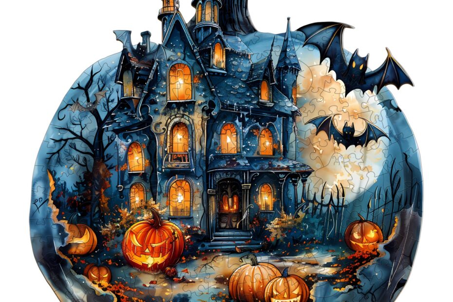 Træ puslespil-Halloween græskar 66ee7fe0d2fbb