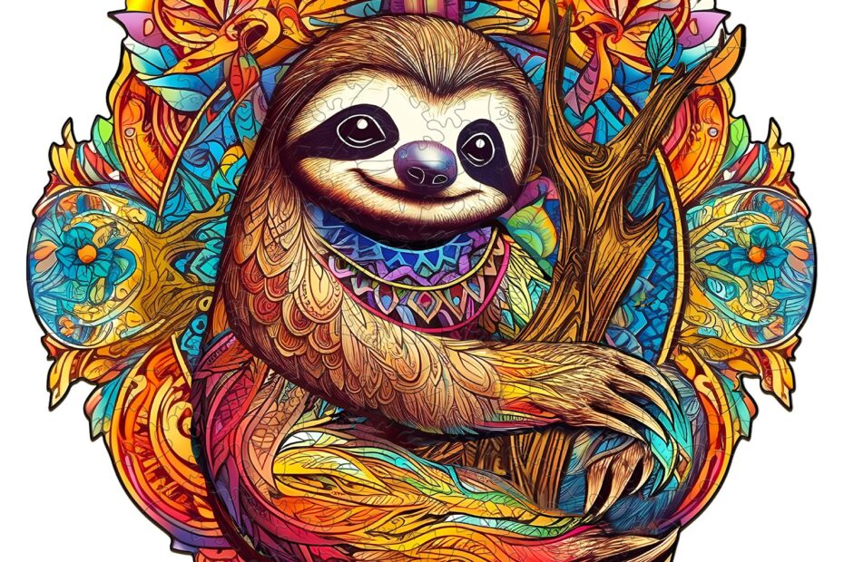Puslespil i træ-HAPPY SLOTH 66d4c828e81fc