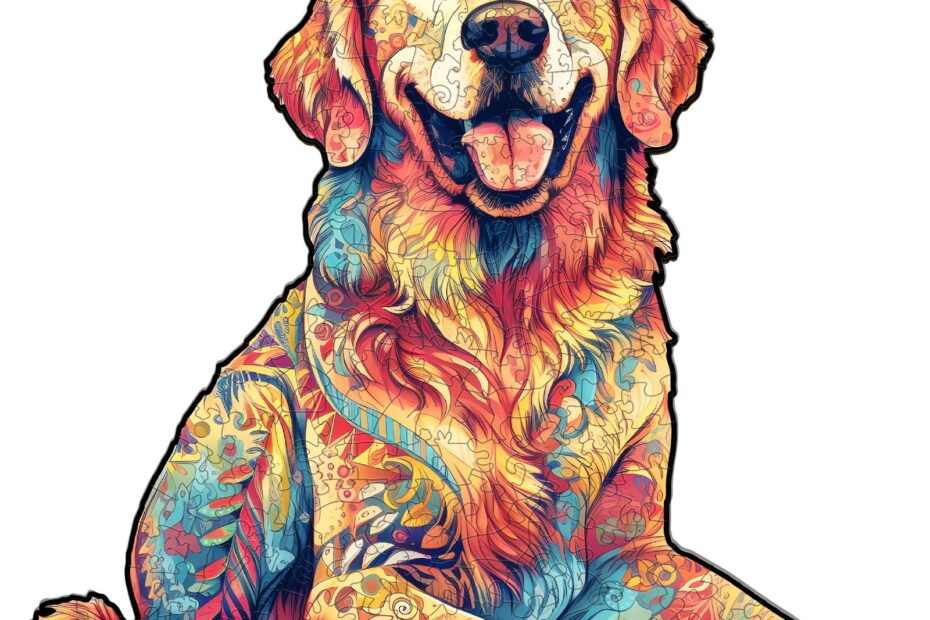 Puslespil af træ – Royal Golden Retriever 66e49721d813d