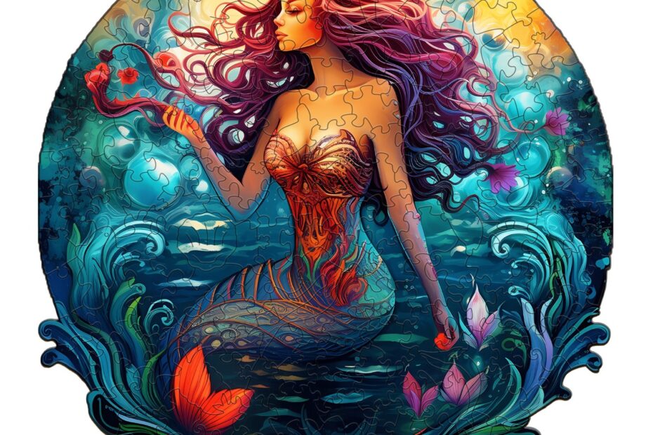 Puslespil i træ – havfrue Aqua Woman 66ecafd99bf32