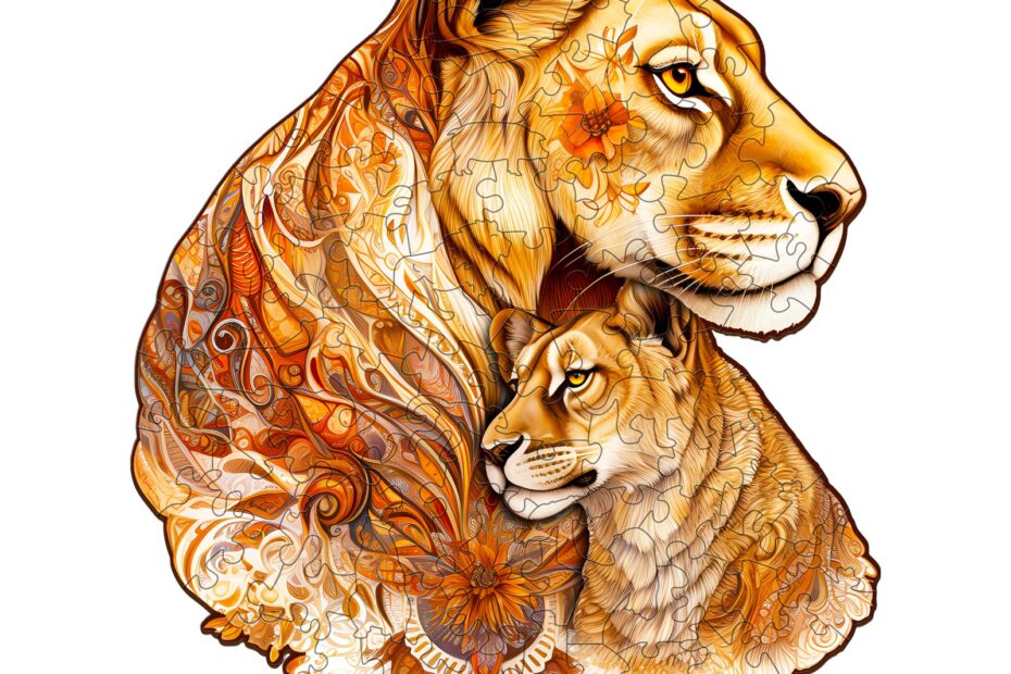 Træpuslespil – Motherly Lion 66de1ad442310