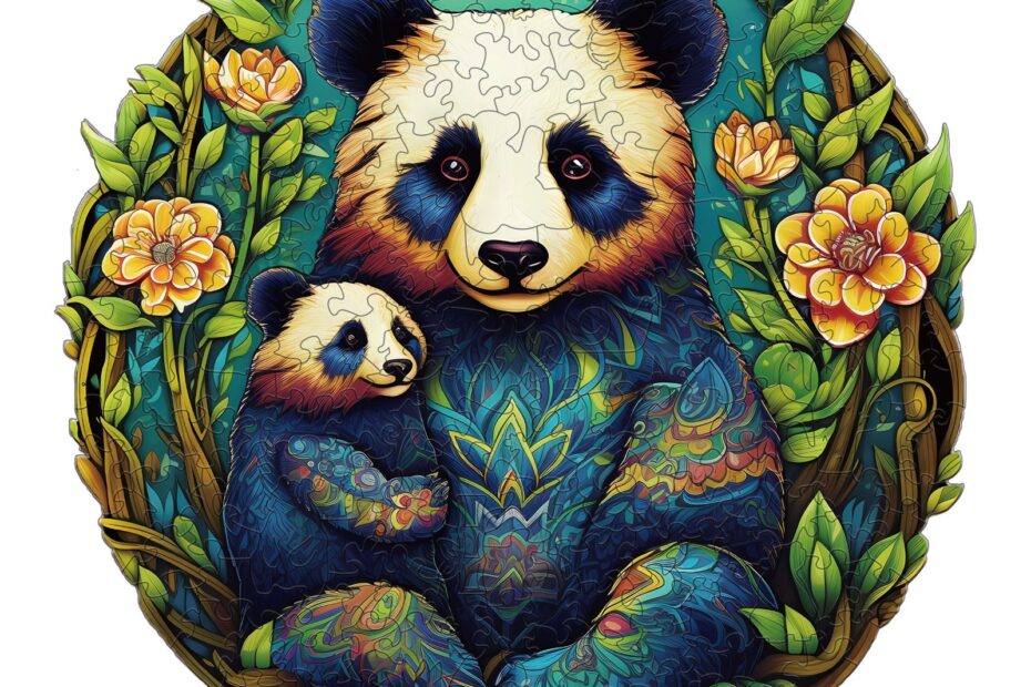 Puslespil i træ – Panda Family 2 66e4c03fdd6a7