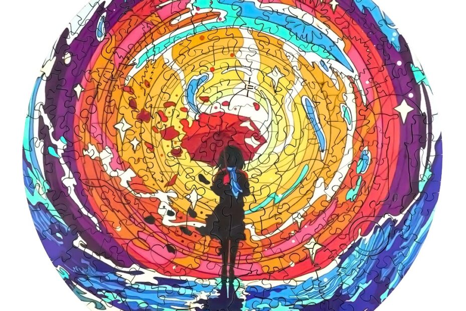 Puslespil i træ-PSYCHEDELIC GIRL 66dfc183aefaa