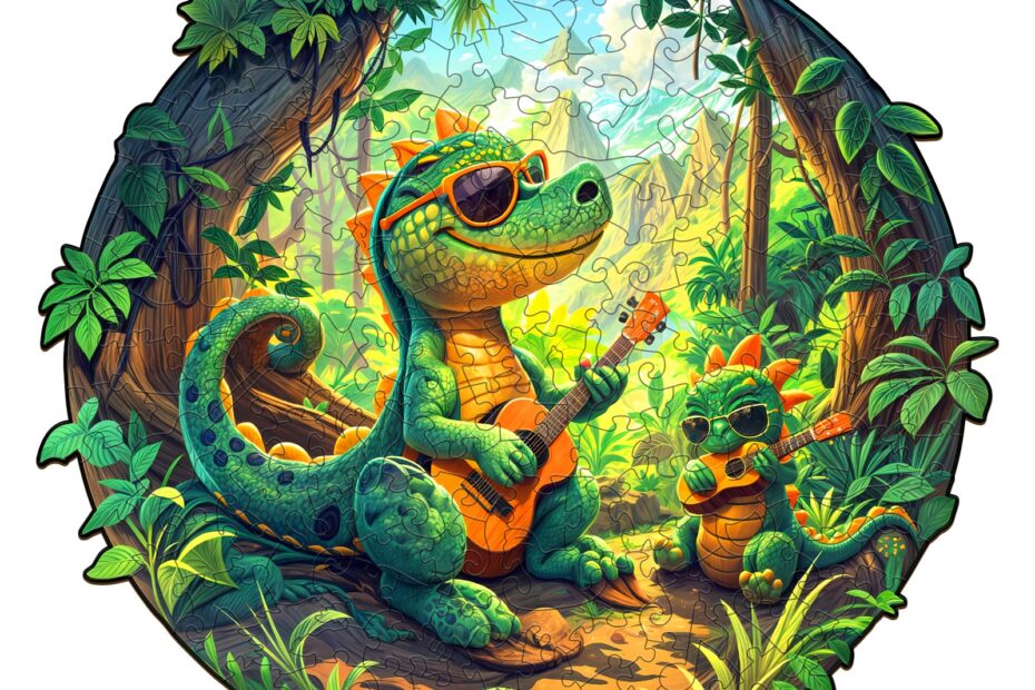 Træ puslespil – Rock Dinosaur 66dbba821bd75