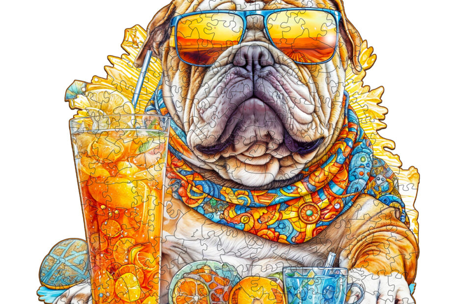 Træ puslespil-sommer bulldog 66d8a02161976