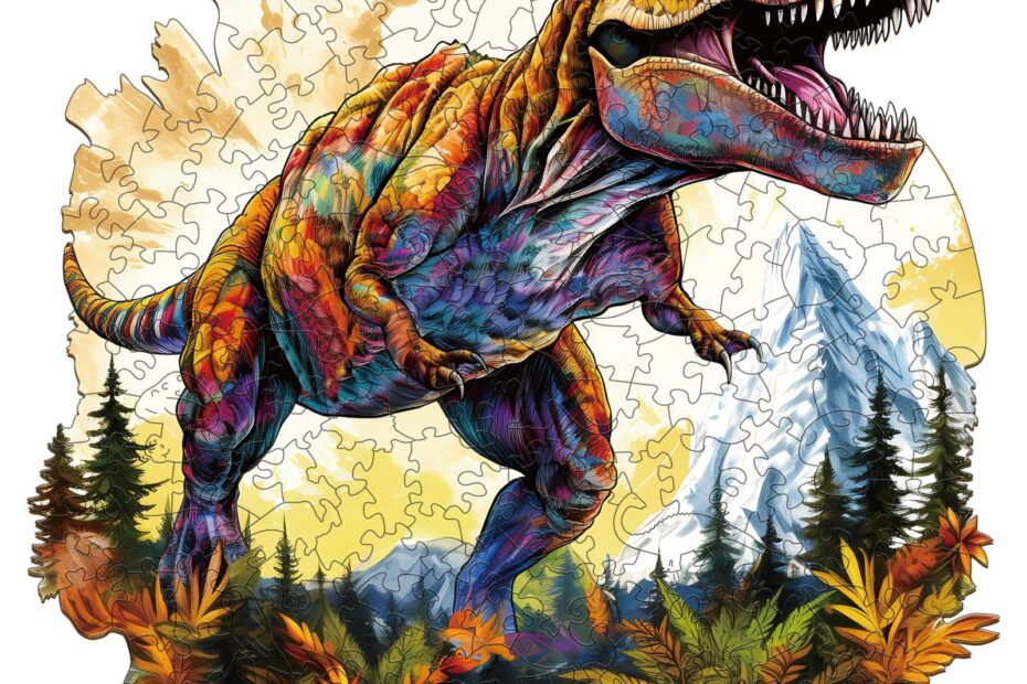Puslespil i træ – T-rex 66db7223a1196