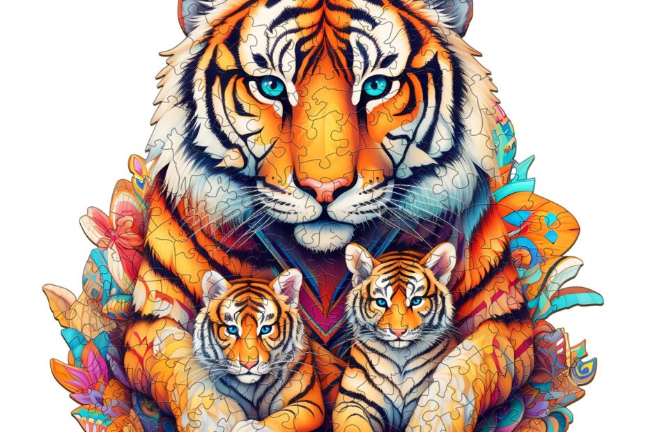 Puslespil i træ – Tigerfamilien 66d46b2ca244e