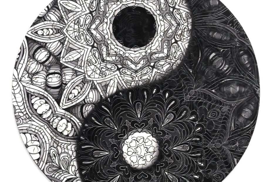 Puslespil i træ – YIN YANG 66e8184293397